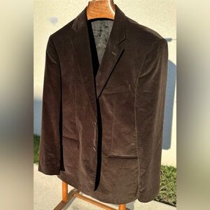 Men’s Dark Brown Corduroy Sport Coat Sz 44 Barncore Workwear Layer Classic
